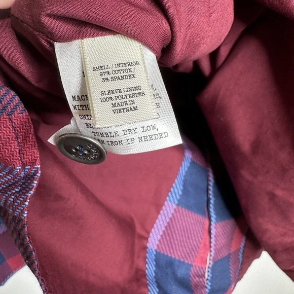NWT Construct Men's Button Down Plaid Shirt Engineered Goods Blue Red Size XL - Picture 4 of 6